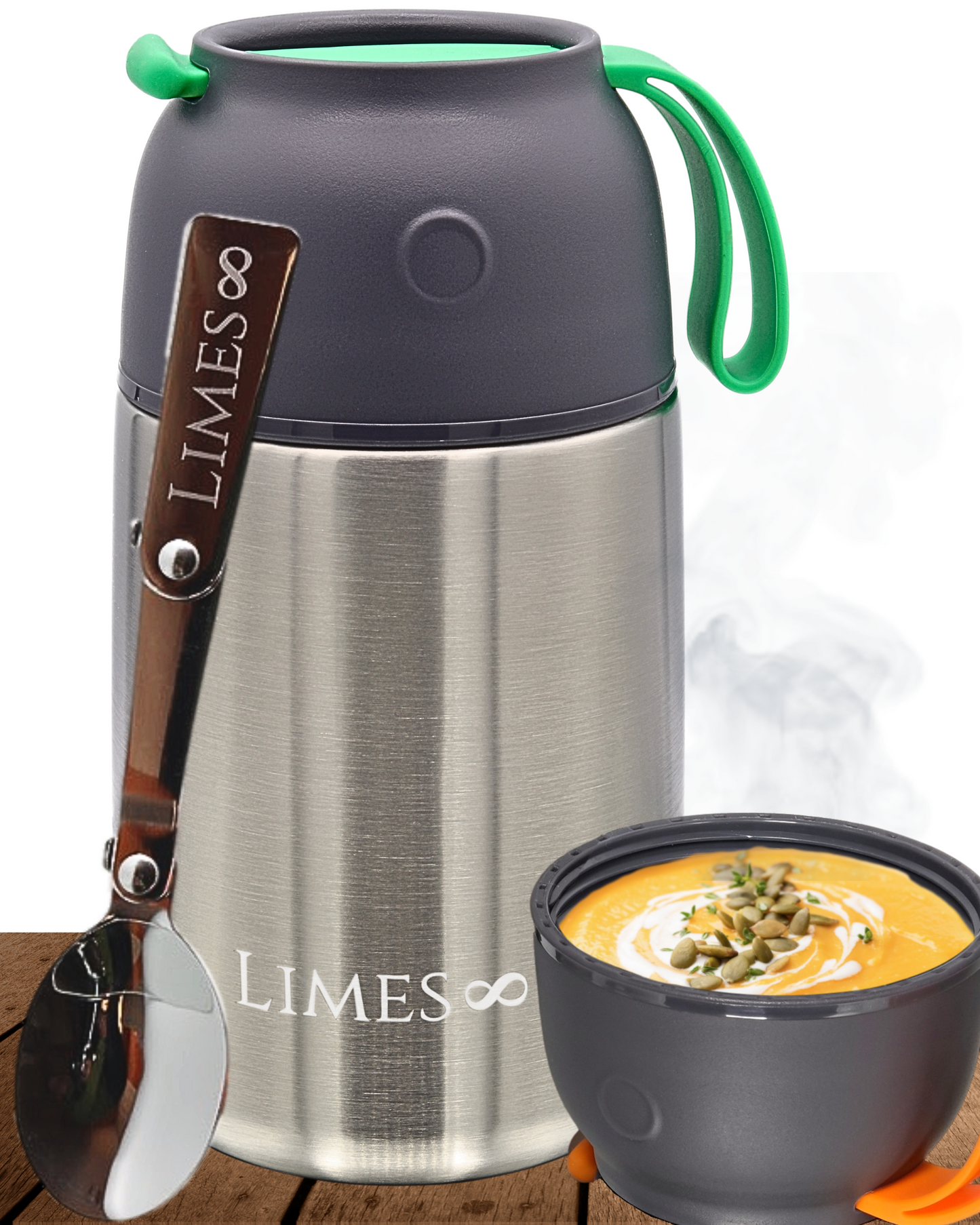 Limes 8® Thermobehälter für Essen 700ml [HEIß & KALT] Warmhaltebehälter Essen - Thermobox für Essen - Thermobecher Essen - Thermo Lunchbox - Speisenwärmer - Thermobehälter für Speisen