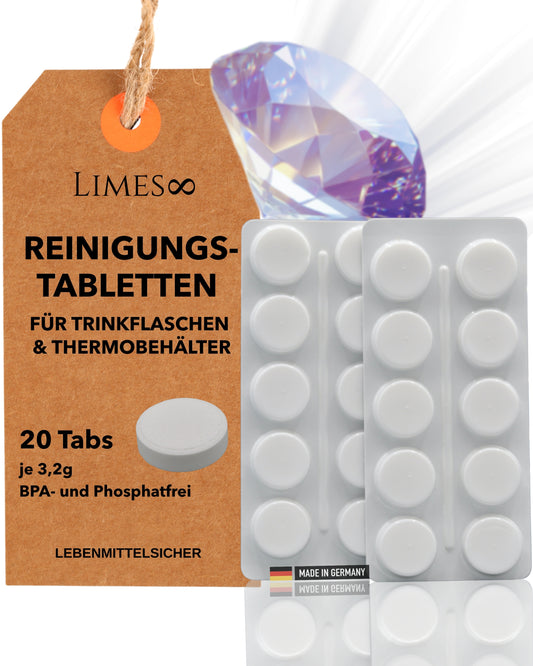 Limes 8 Reinigungstabletten 60% höhere Reinigungsleistung | 20Tabs in Blister verpackt