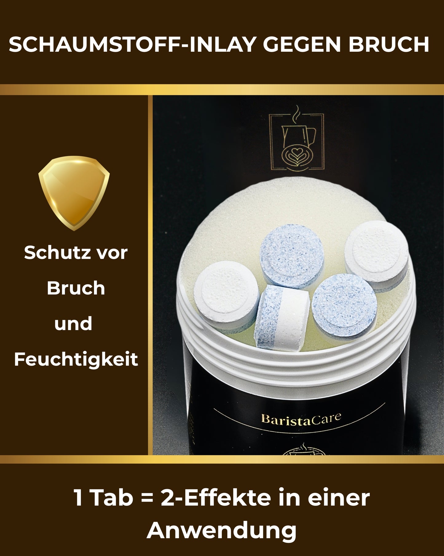 BaristaCare 2-Phasen-Reinigungstabletten Kaffeevollautomat 40 × 3,5g