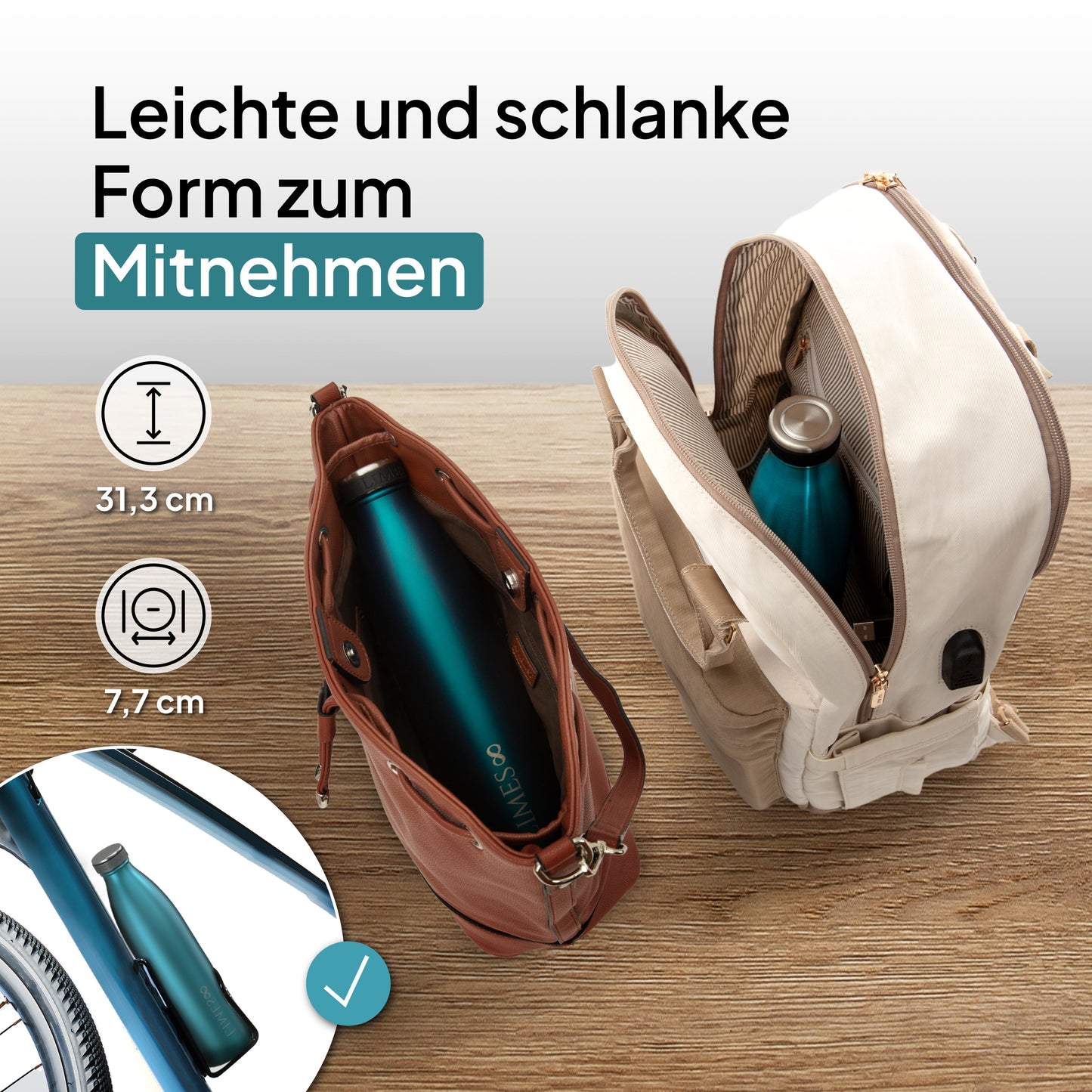 Limes 8® Thermosflasche 1L "FourSeasons" [HEIß & KALT] Trinkflasche Edelstahl 1L - Auslaufsichere Trinkflasche 1L Kohlensäure geeignet - Isolierkanne - Thermo Trinkflasche für alle 4 Jahreszeiten Peridot